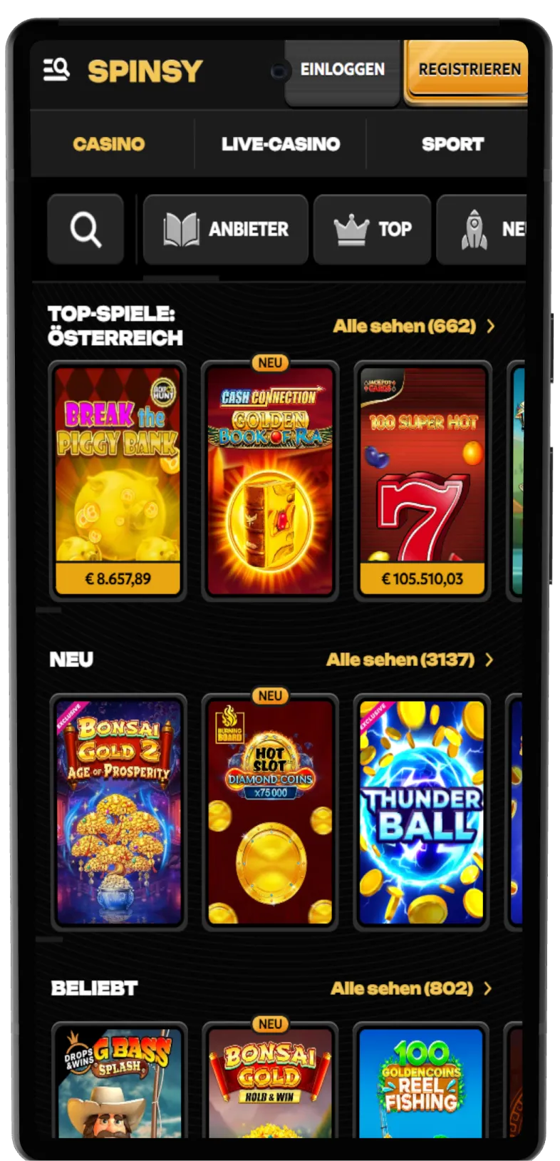 screen casinos